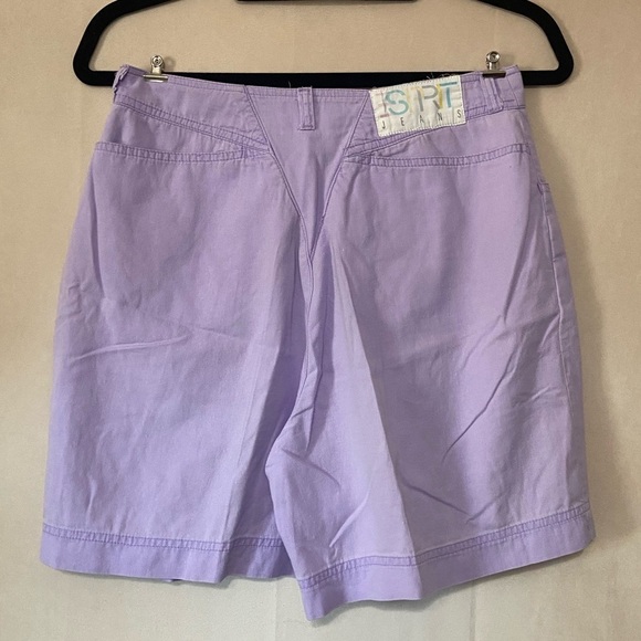 ESPRIT women's 25 vintage retro lavender purple pleated front mom shorts EUC - Picture 1 of 7